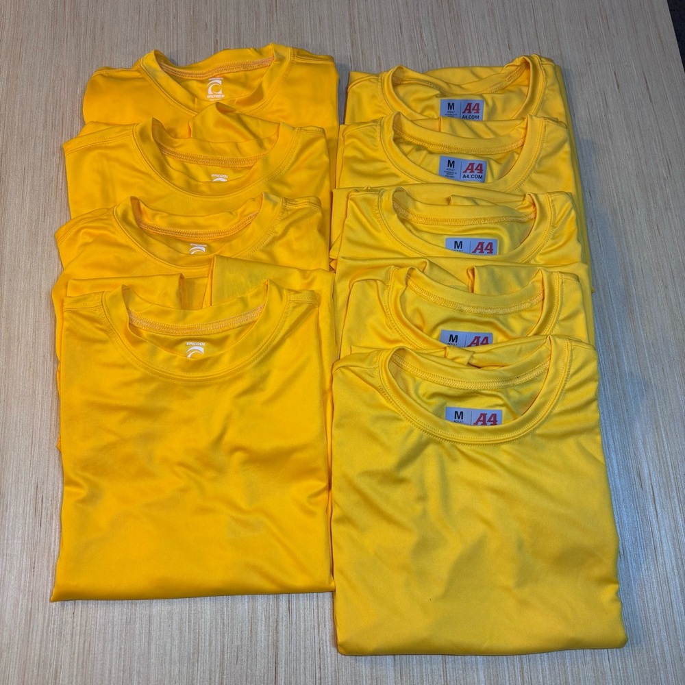 A4 and Epicool Short/Long Sleeve Yellow T-Shirts